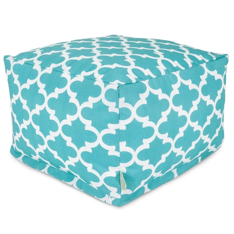 Majestic Home Goods Indoor Outdoor Trellis Ottoman Pouf 27 in L x 27 in W x 17 in H