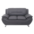 Michael Segura Bonded Leather Upholstered Loveseat - N/A