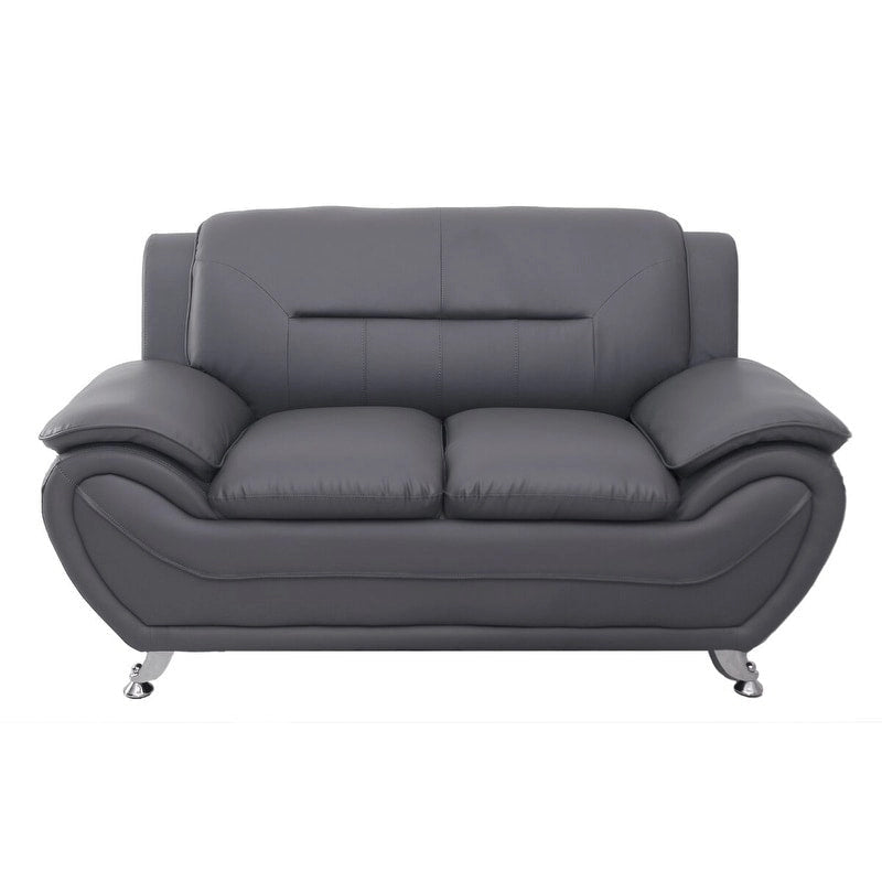 Michael Segura Bonded Leather Upholstered Loveseat - N/A