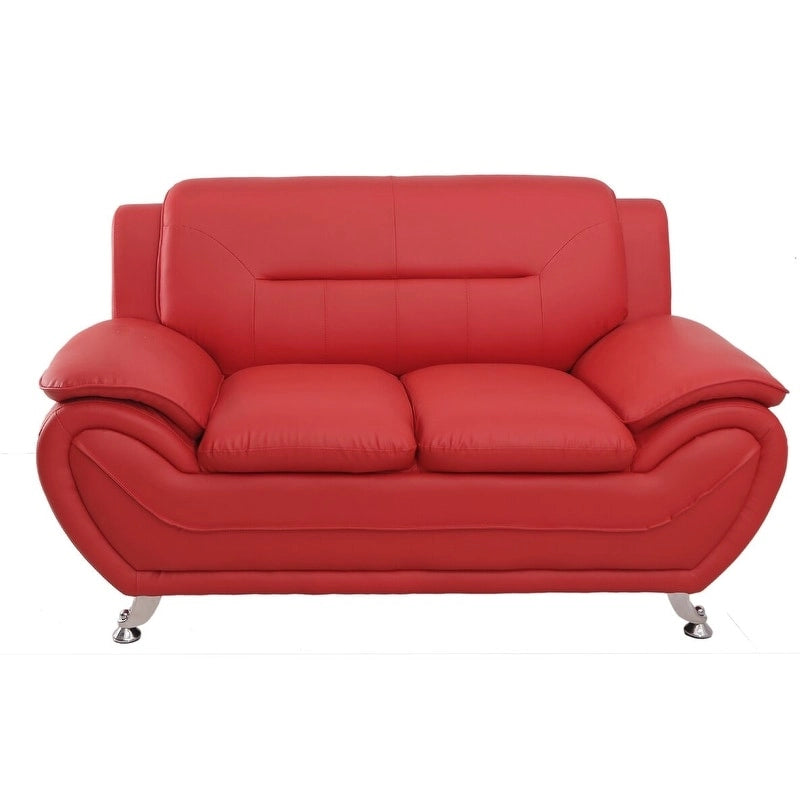 Michael Segura Bonded Leather Upholstered Loveseat - N/A
