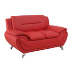 Michael Segura Bonded Leather Upholstered Loveseat - N/A