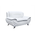 Michael Segura Bonded Leather Upholstered Loveseat - N/A