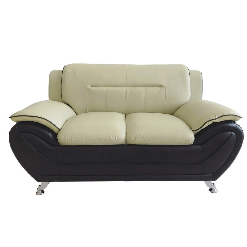 Michael Segura Bonded Leather Upholstered Loveseat - N/A