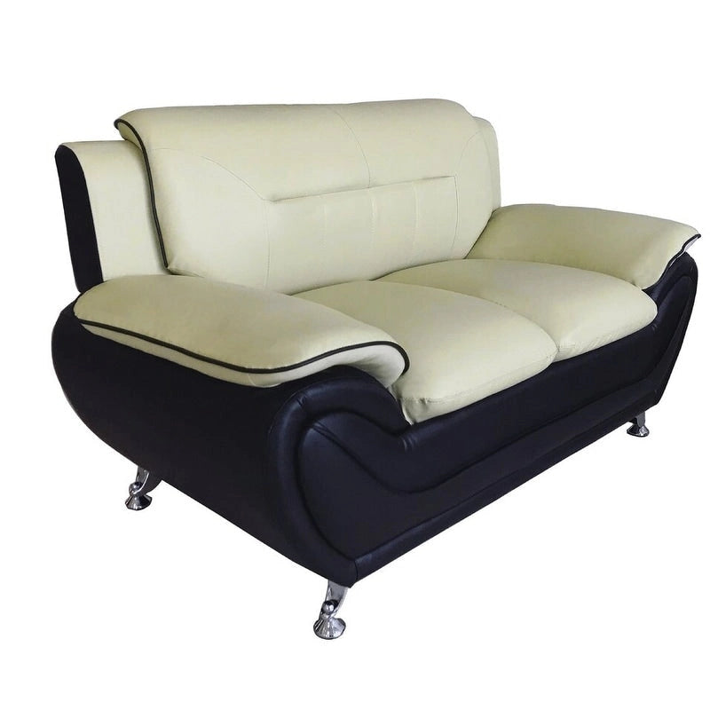 Michael Segura Bonded Leather Upholstered Loveseat - N/A