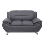 Michael Segura Bonded Leather Upholstered Loveseat - N/A