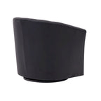 Porthos Home Manon Swivel Faux Leather Barrel Accent Chair with Removable Seat Cushion
