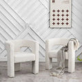 KINWELL 28 Wide Boucle Upholstered Square Armchair (Set of 2)