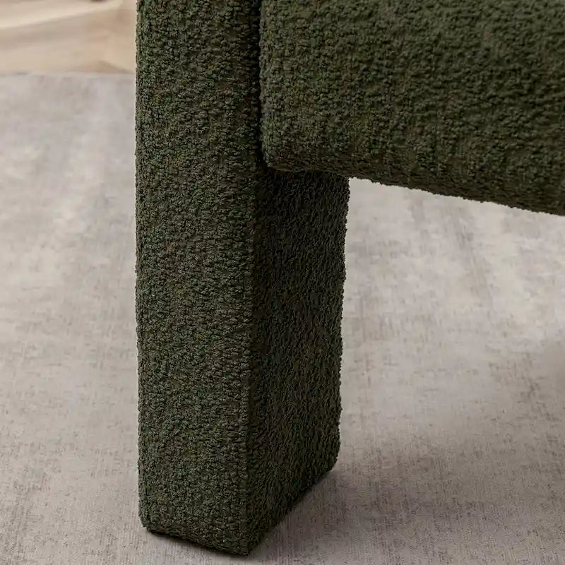KINWELL 28 Wide Boucle Upholstered Square Armchair (Set of 2)