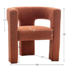 KINWELL 28 Wide Boucle Upholstered Square Armchair (Set of 2)