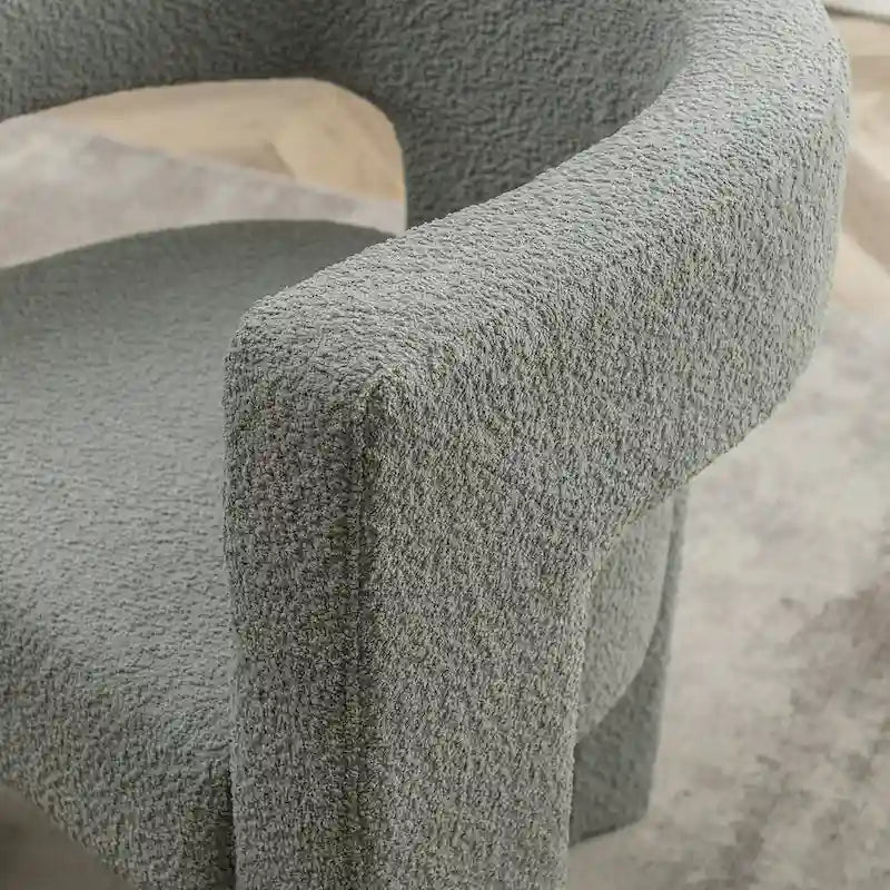 KINWELL 28 Wide Boucle Upholstered Square Armchair (Set of 2)