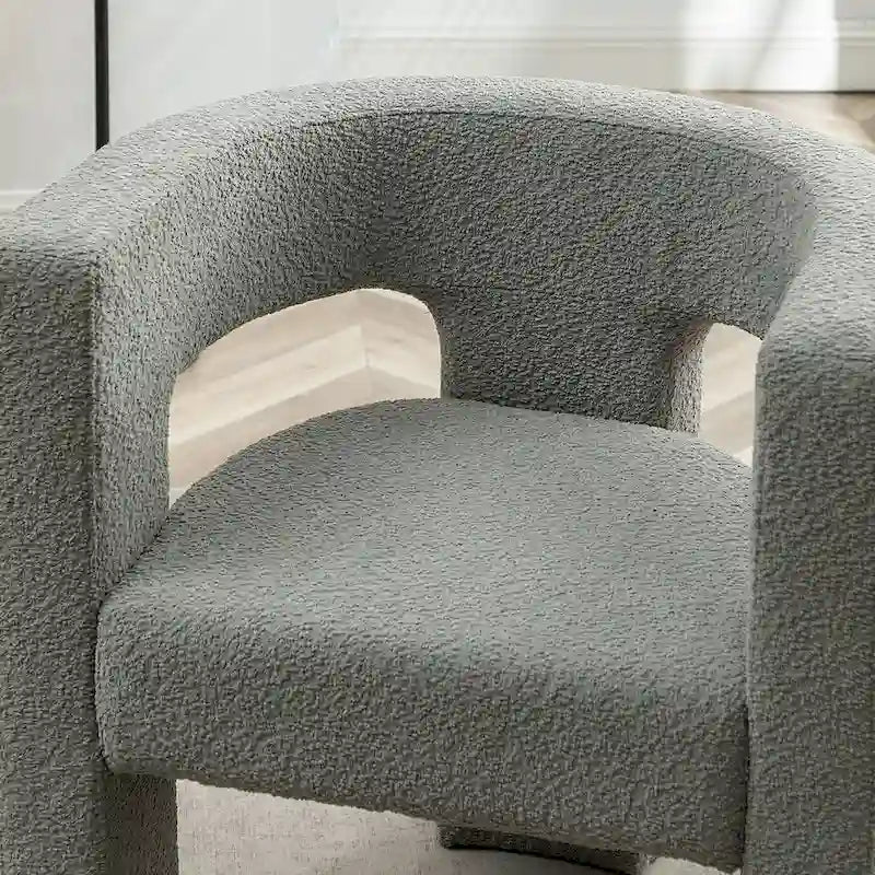 KINWELL 28 Wide Boucle Upholstered Square Armchair (Set of 2)