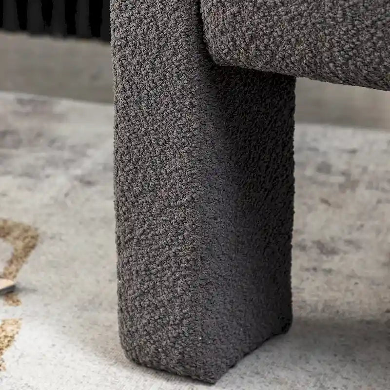 KINWELL 28 Wide Boucle Upholstered Square Armchair (Set of 2)