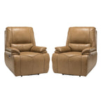 Clara Genuine Leather Power Recliner with Cushion Padded, Set of 2