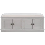 Storage Bench with 4 Doors and Adjustable Shelves