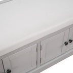 Storage Bench with 4 Doors and Adjustable Shelves