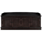 Storage Bench with 4 Doors and Adjustable Shelves
