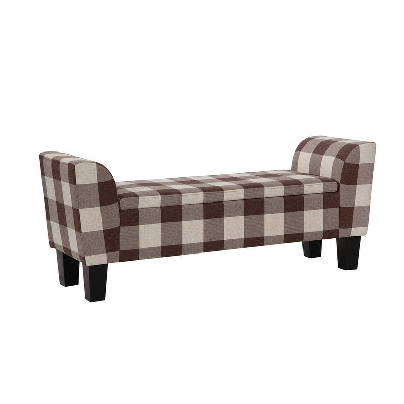 Grafton Home Claire Transitional Upholstered Storage Bench
