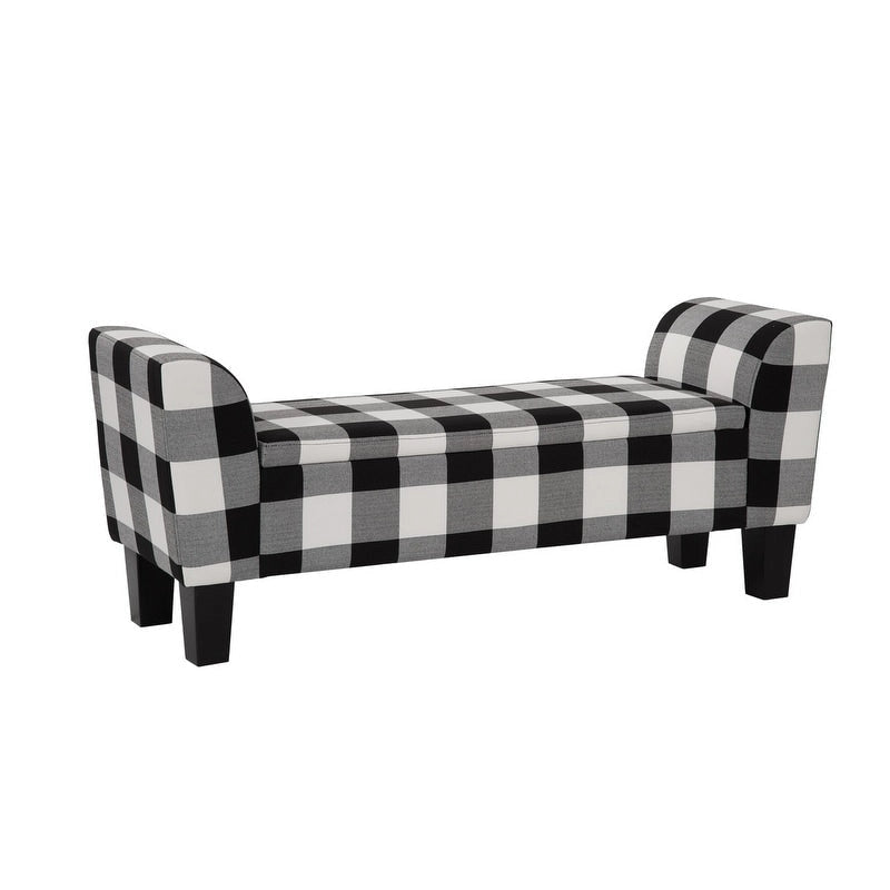 Grafton Home Claire Transitional Upholstered Storage Bench