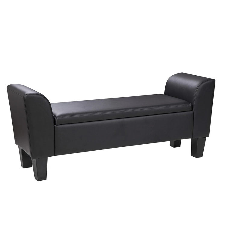 Grafton Home Claire Transitional Upholstered Storage Bench