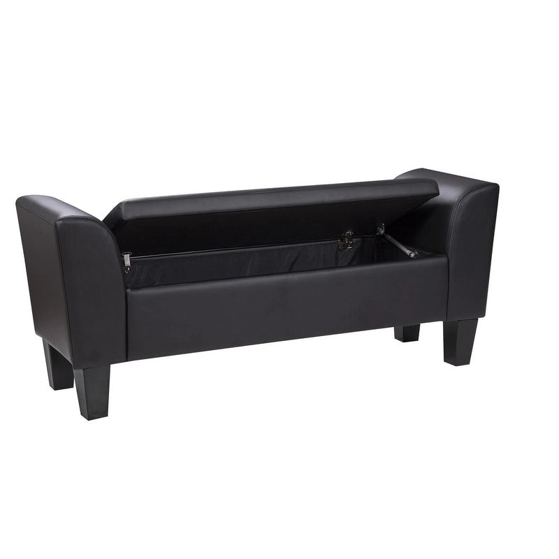Grafton Home Claire Transitional Upholstered Storage Bench