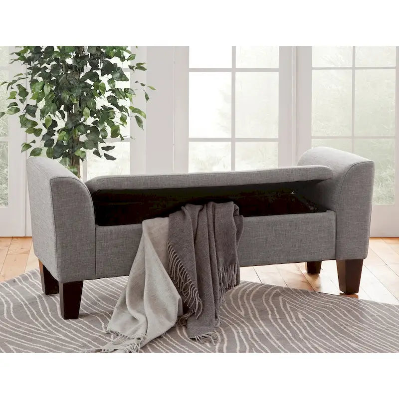 Grafton Home Claire Transitional Upholstered Storage Bench