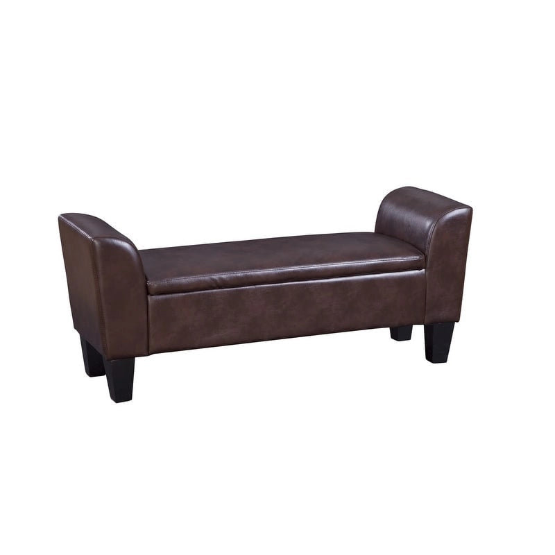 Grafton Home Claire Transitional Upholstered Storage Bench