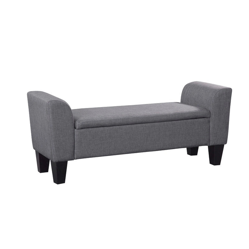 Grafton Home Claire Transitional Upholstered Storage Bench