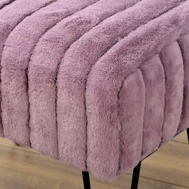Serenta SuperMink Fauxfur Ottoman Bench