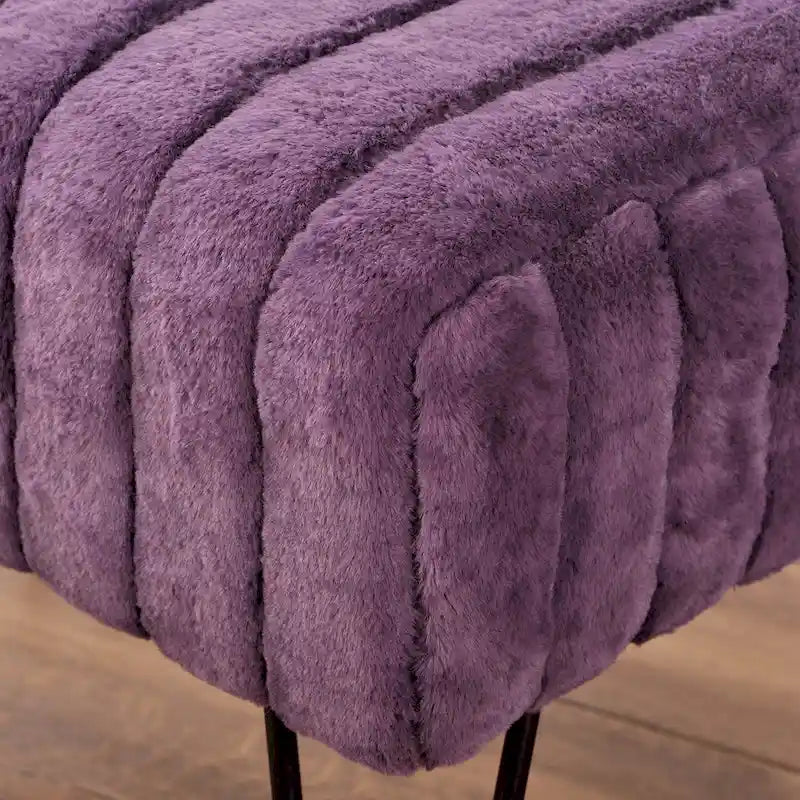 Serenta SuperMink Fauxfur Ottoman Bench