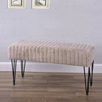 Serenta SuperMink Fauxfur Ottoman Bench