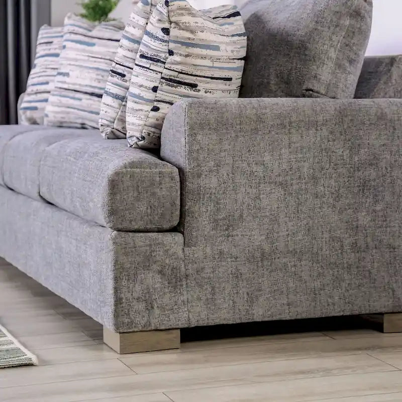 Nort Transitional Fabric Padded Flared Arms Sofa by Furniture of America