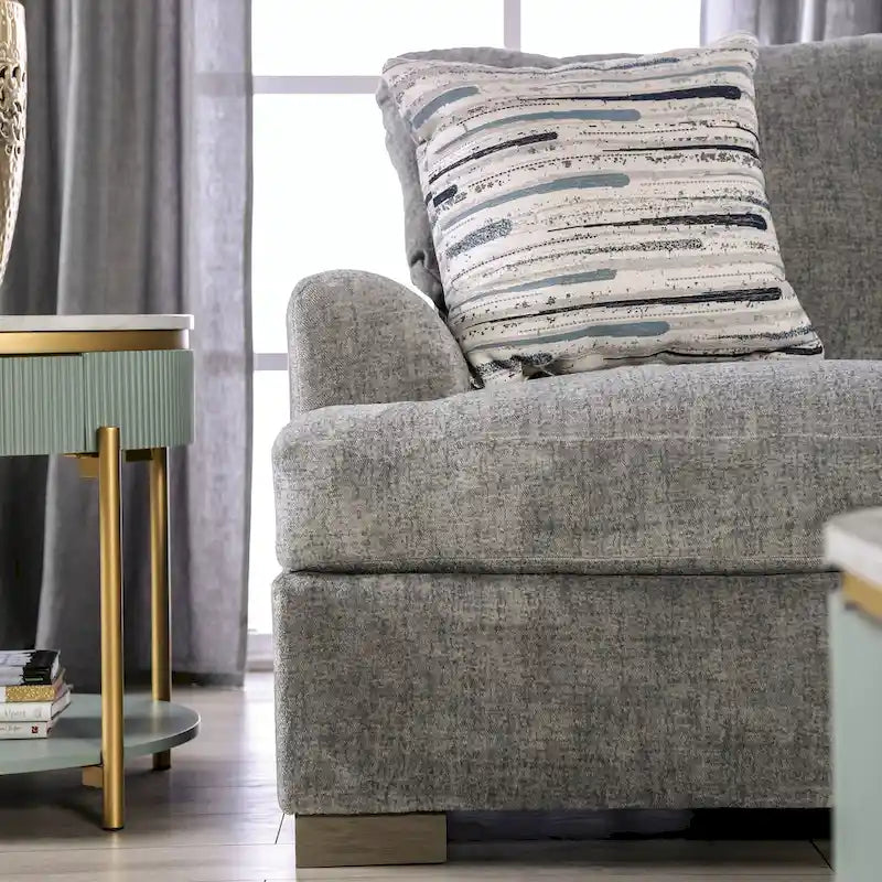 Nort Transitional Fabric Padded Flared Arms Sofa by Furniture of America