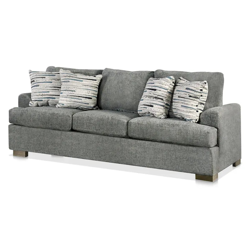 Nort Transitional Fabric Padded Flared Arms Sofa by Furniture of America