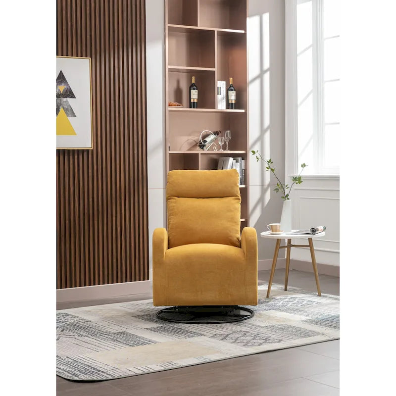 Upholstered Swivel Glider Rocking Chair