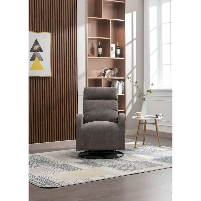 Upholstered Swivel Glider Rocking Chair