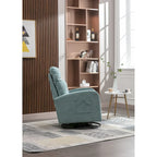 Upholstered Swivel Glider Rocking Chair