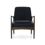 Mid-Century Leather Accent Chair - Deep Seat Single Seater