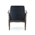 Mid-Century Leather Accent Chair - Deep Seat Single Seater