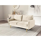 58 Velvet Square Arm Loveseat