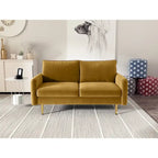 58 Velvet Square Arm Loveseat