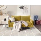 58 Velvet Square Arm Loveseat