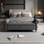63 Modern Entryway Bench Bed Bench Storage Bench with Rolled Arms