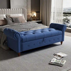 63 Modern Entryway Bench Bed Bench Storage Bench with Rolled Arms