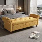 63 Modern Entryway Bench Bed Bench Storage Bench with Rolled Arms