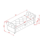 63 Modern Entryway Bench Bed Bench Storage Bench with Rolled Arms