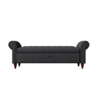 63 Modern Entryway Bench Bed Bench Storage Bench with Rolled Arms