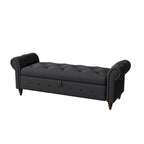 63 Modern Entryway Bench Bed Bench Storage Bench with Rolled Arms