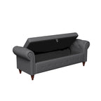 63 Modern Entryway Bench Bed Bench Storage Bench with Rolled Arms