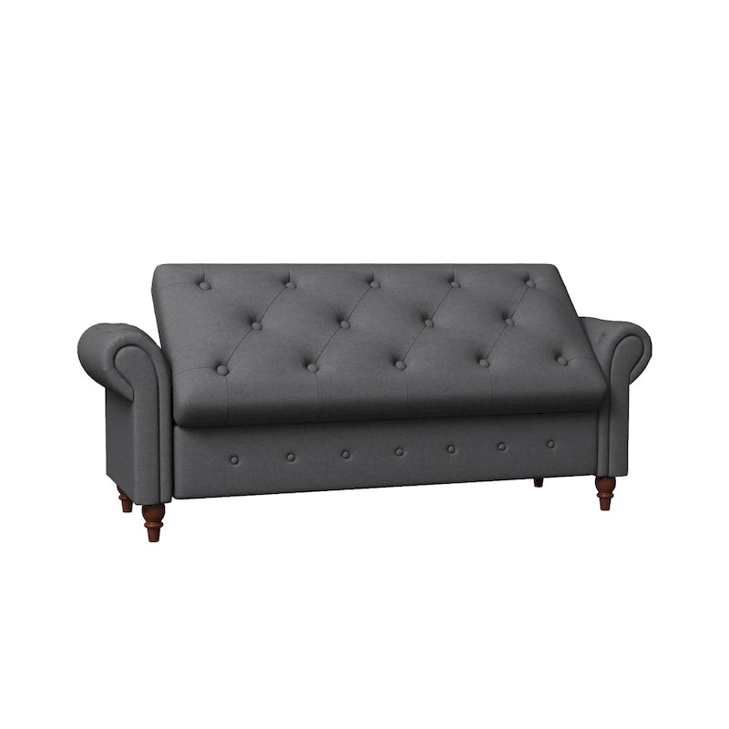 63 Modern Entryway Bench Bed Bench Storage Bench with Rolled Arms
