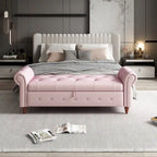 63 Modern Entryway Bench Bed Bench Storage Bench with Rolled Arms